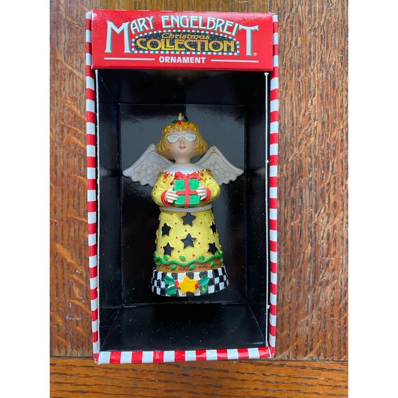 Kurt Adler Mary Engelbreit Gift Angel Christmas Collection Ornament New In Box - Picture 2 of 5